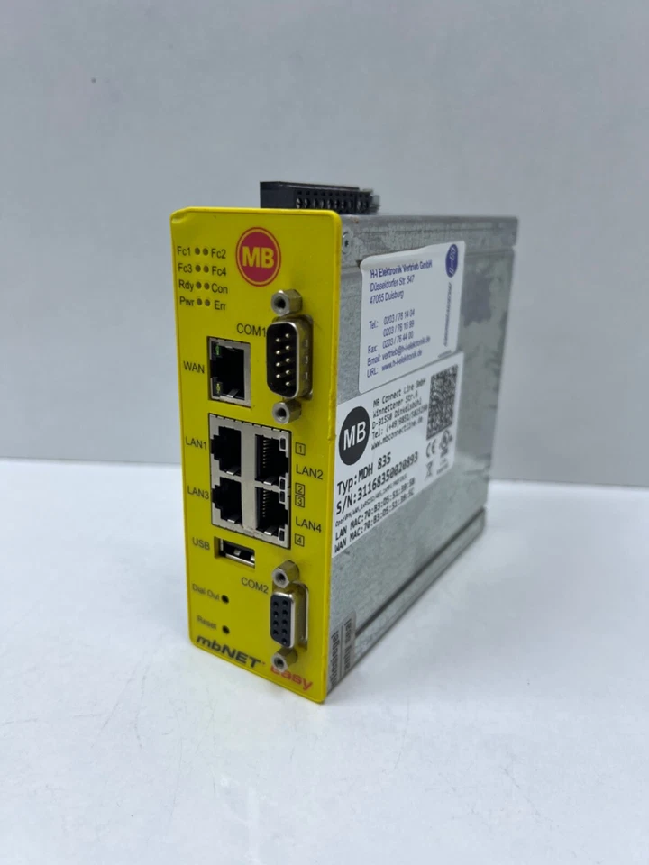 MB Connect Industrie-Router MDH 835 | 1x WAN Schnittstelle, 4x LAN Schnittstelle - Bild 1 von 4