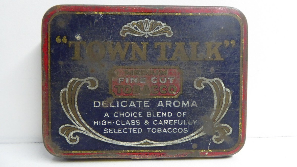 VINTAGE TOWN TALK MELBOURNE AUSTRALIA TOBACCO TIN