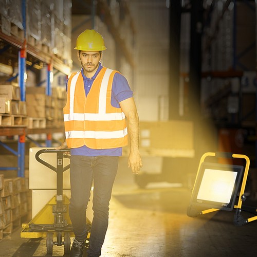 100W200W LED blanco cálido/frío reflector trípode faro de construcción faros EXCELENTE - Imagen 9 de 14