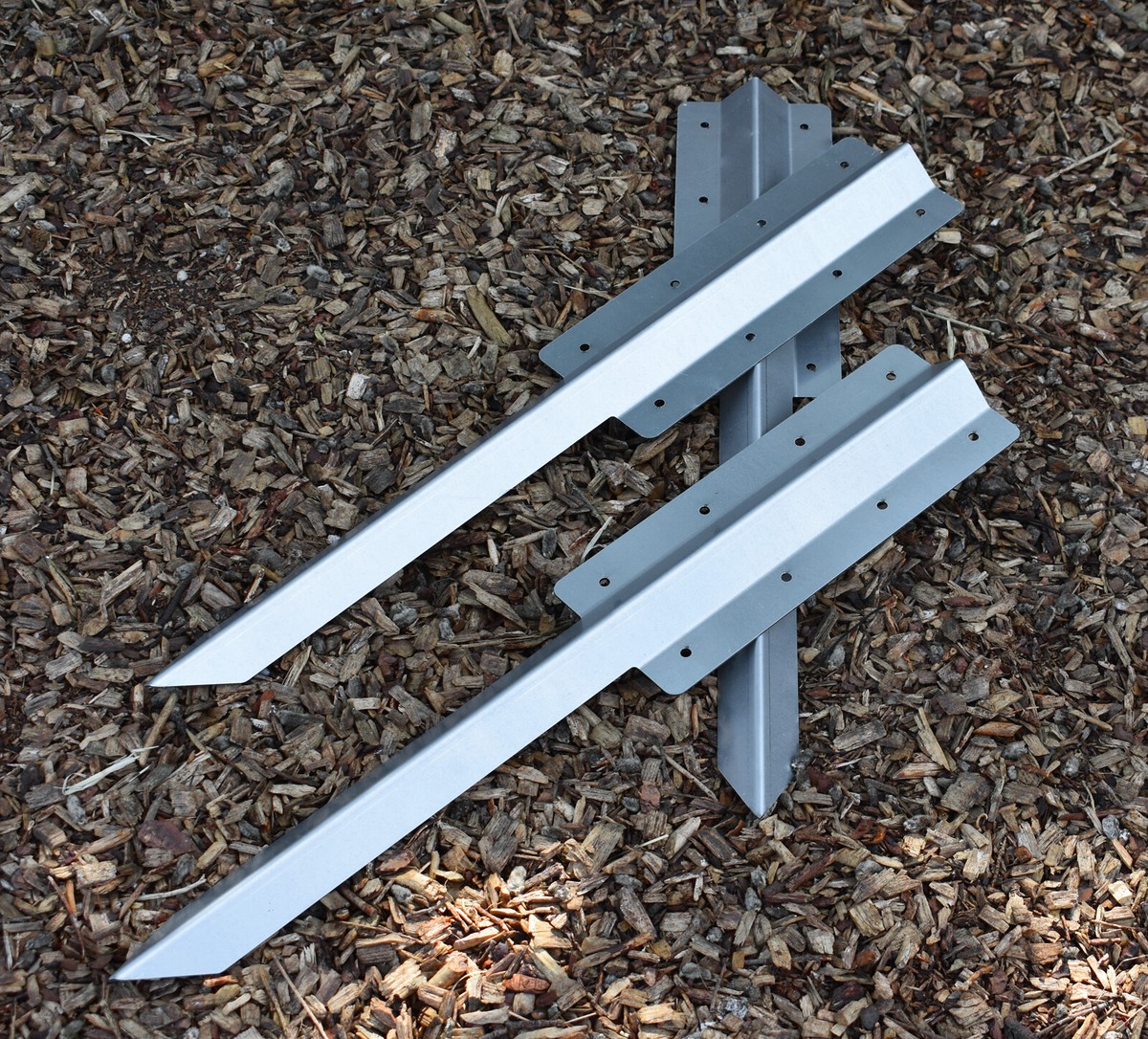 2-Tier Corner Bracket For Timber Railway Sleepers – Steel, Powder Coated Brown, Driveway Edging DIY
