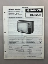 Sanyo 91C620A Original Service Manual Free Shipping