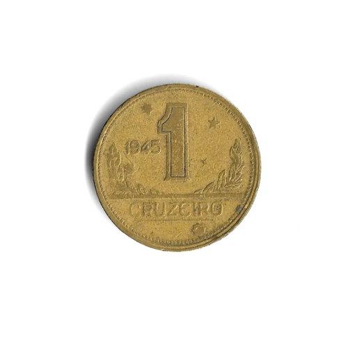 1945 Brazil - 1 Cruzeiro - 219 - Aluminum Bronze - 7g