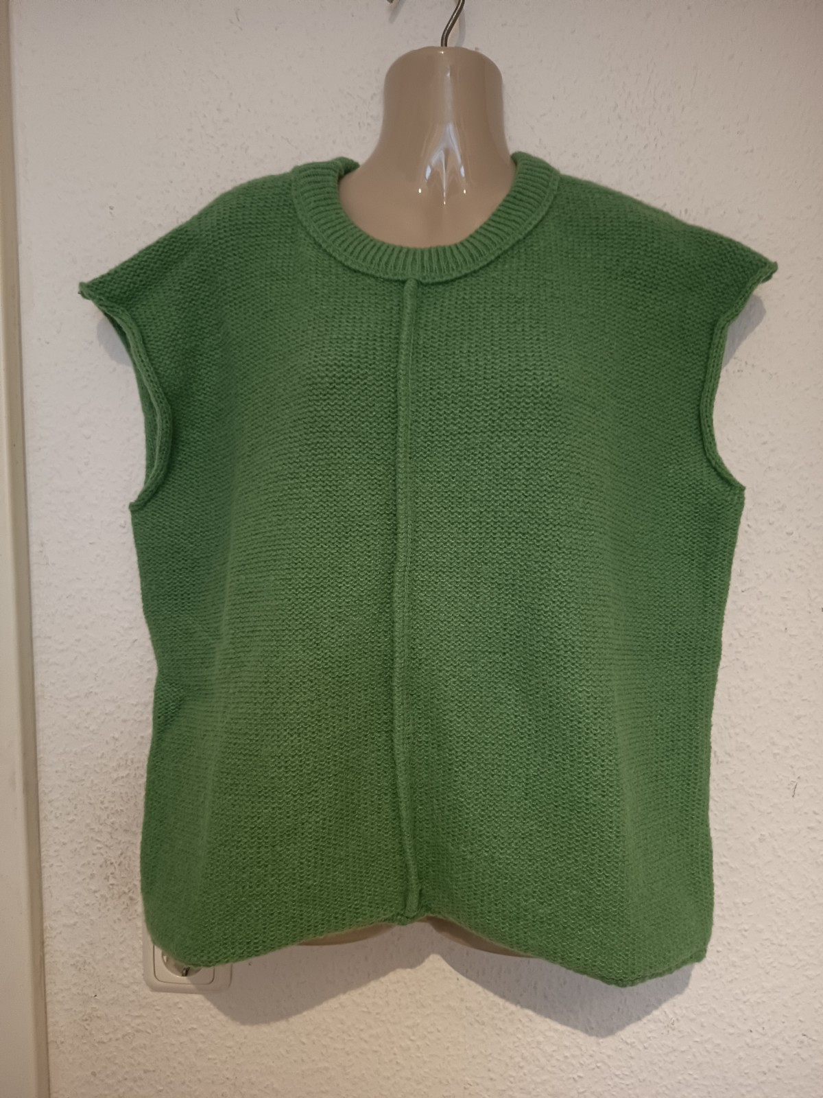 Top de punto sin mangas talla 44, ajuste holgado casual, nuevo