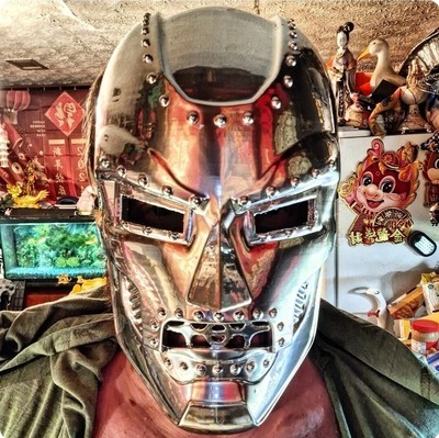 DR DOOM AVENGERS Fantastic Four Face MASK Silver Chrome Color cosplay 3d Print