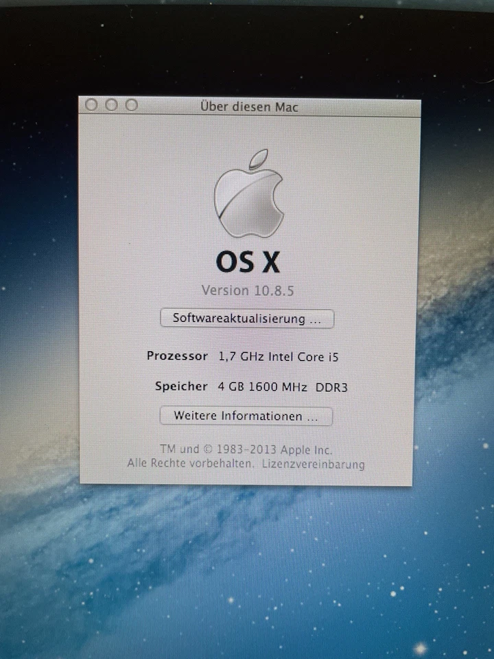 Apple Macbook Air A1465 | 4GB RAM | 240 GB SSD | Intel i5-3317U - Bild 2 von 4