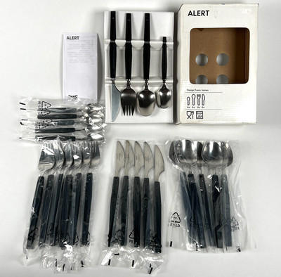 2005 Ikea ALERT 24 piece Cutlery Mid-century style tableware Franz James Vintage