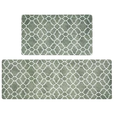 Kitchen Mat Set of 2, Anti-Fatigue Cushioned Kitchen Mats for Floor, Waterpro...