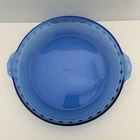 Vintage Pyrex Cobalt Blue 9.5” Fluted Pie Baking Plate # 229