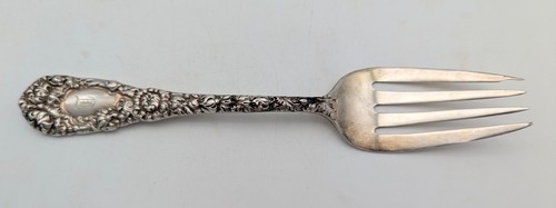 Bailey Banks & Biddle Sterling Silver 925 Floral Serving Fork 7.75" 74g