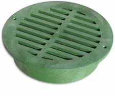NDS 12" Green Round Plastic Channel Grate Catch Basin Garden Landscape Drainage