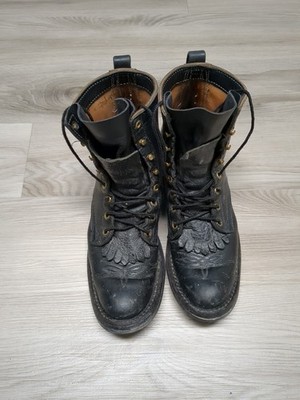Mens PNW Style  Buffalo Hide Packer Boots - Size 9.5 AAA
