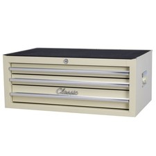 Image of Hilka Classic 3 Drawer Add On Tool Chest CL3AO Garage Workshop Cream Steel Pro