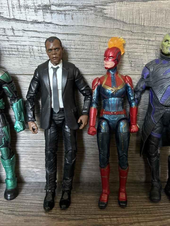 Marvel Legends Capitana Marvel Talos Nick Fury Yon-Rogg Gargoy Kree Centry Lote Foto 3 de 4