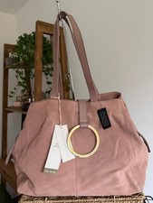 RJR John Rocha Handbag Blush Suede Leather Shoulder Bag New