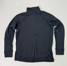 Rab 1/2 Zip Grey Nucleus Pull On Logo Outdoor Hiking Men’s Size Large Active