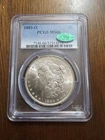 Frosty Original 1883-O Morgan Silver Dollar MS66 PCGS & CAC Green Bean