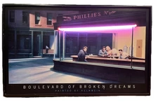 Vintage Neonetics Boulevard of Broken Dreams Pink Neon Light 37.5”x23”