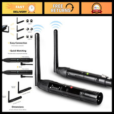 2PCS DMX512 Wireless DMX Lighting Control Set - 1 Receiver  1 Transmitter, Blac