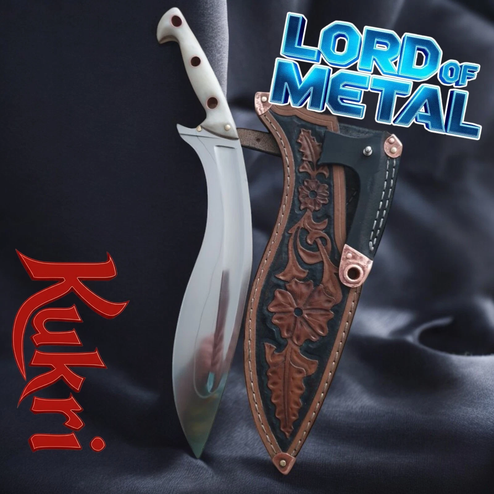 Hand Crafted Acrylic Handle Kukri Machete - Survival, Tactical, Hunters Tool - 7