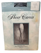 Vintage Worthington Sheer Caress Pantyhose 4X Evergreen Control Top USA