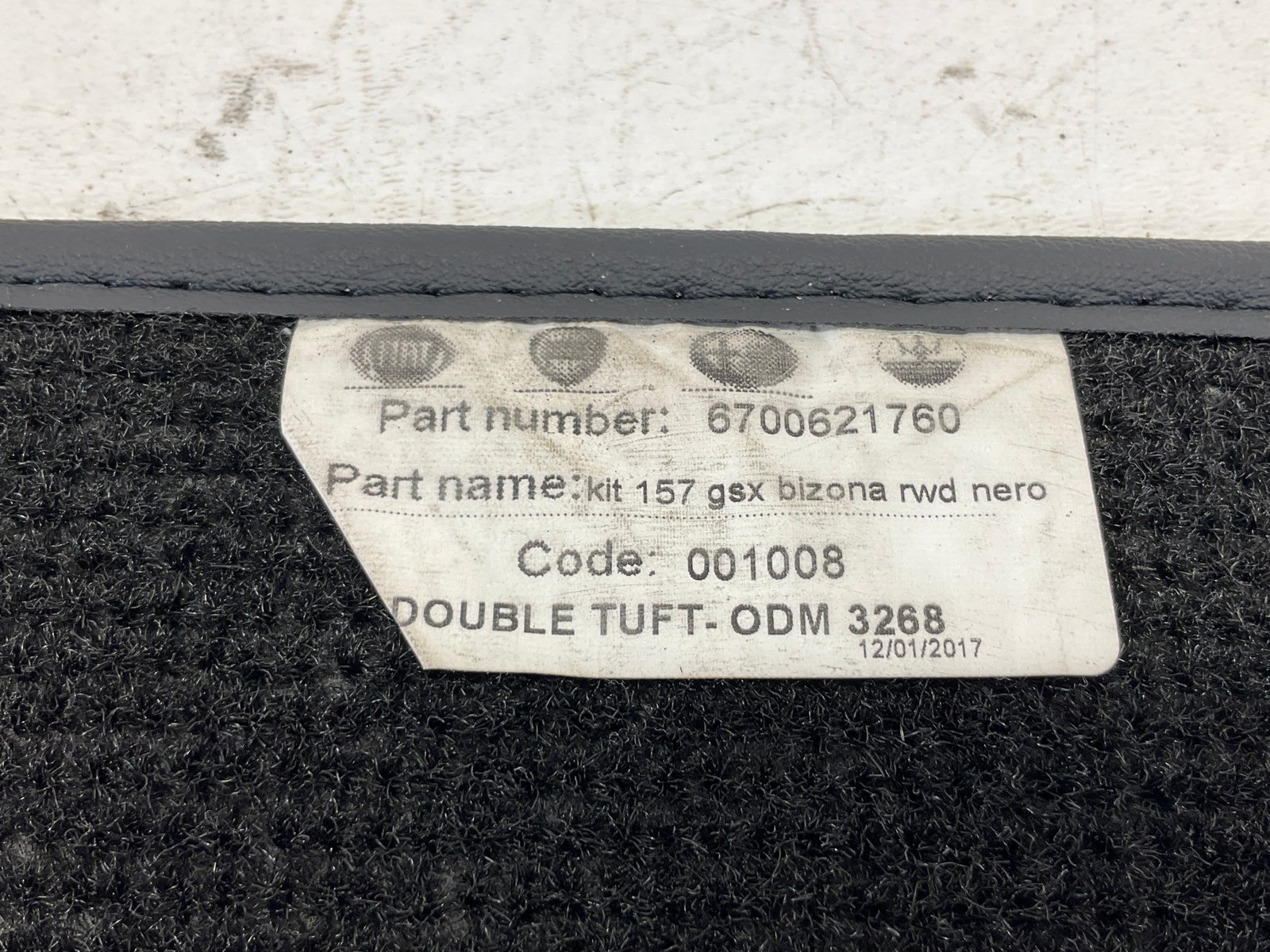 14-20 MASERATI Ghibli Front & Rear Floor Carpet Mat Set Of 4 CM