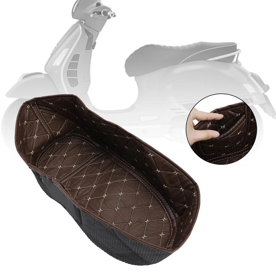 Seat Bucket Liner Pad Trunk Inner Protector Fit Brown For Vespa Gts 300 Gts300E6 - Image 4 of 4
