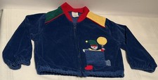 Vintage 1970 s Corduroy Clown Jacket 24 Months Toddler Color Block Zip Jacket