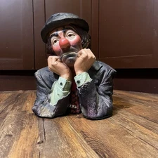 Vintage Emmett Kelly Jr. “Why Me?” Sad Hobo Clown Bust 11.5” Tall Excellent Con