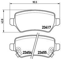 Hinterachse Brembo P 59 038X Bremsbelagsatz, Scheibenbremse FüR Chevrolet,Holden