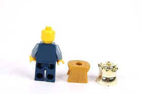 Lego Castle Fantasy Era Minifigure CAS388 Crown King No Cape From 852293 Chess