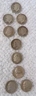 Vtg. Roosevelt Dime Lot of 10 Coins 1948 1949 1950 1956 1957 1963 1964 See Pics