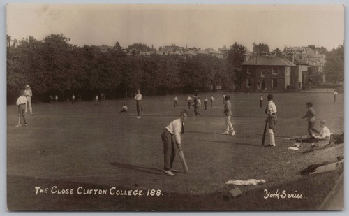 CLIFTON COLLEGE The Close Cricket Ground RP Postcard Unused