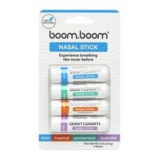 BoomBoom Nasal Inhaler Stick Energy Boost Focus Aromatherapy Essential Oil