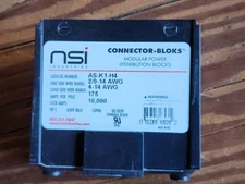 NSI INDUSTRIES - CONNECTOR BLOCKS - AS-K1-H4 AL9CU, 600V Pack Of 3 FREE SHIPPING