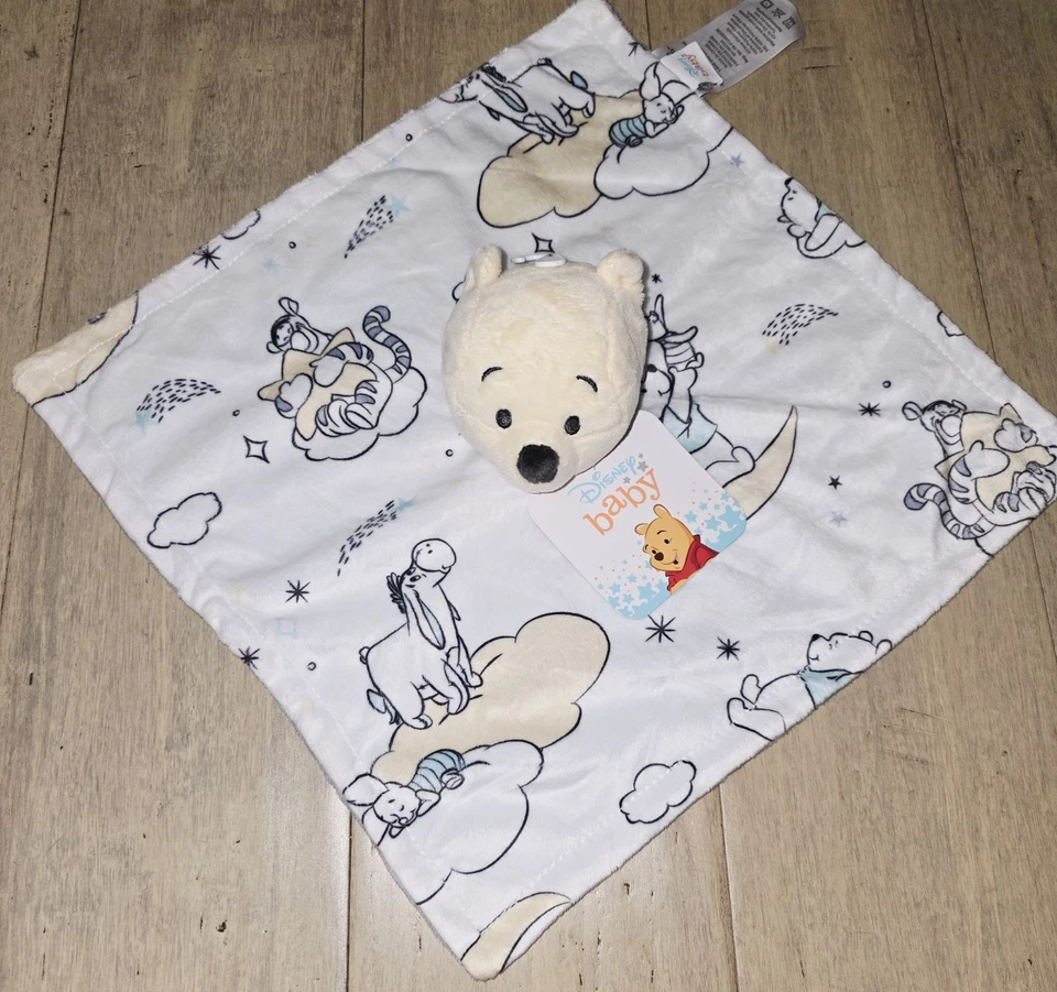 Nuevo Disney Bebé Acogedor Amigos Winnie the Pooh Seguridad Lovey Manta Corderos e Hiedra Foto 2 de 4