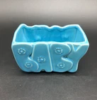 Vintage Nelson McCoy '590 Floraline' Blue BABY planter 6” x 3.5” USA
