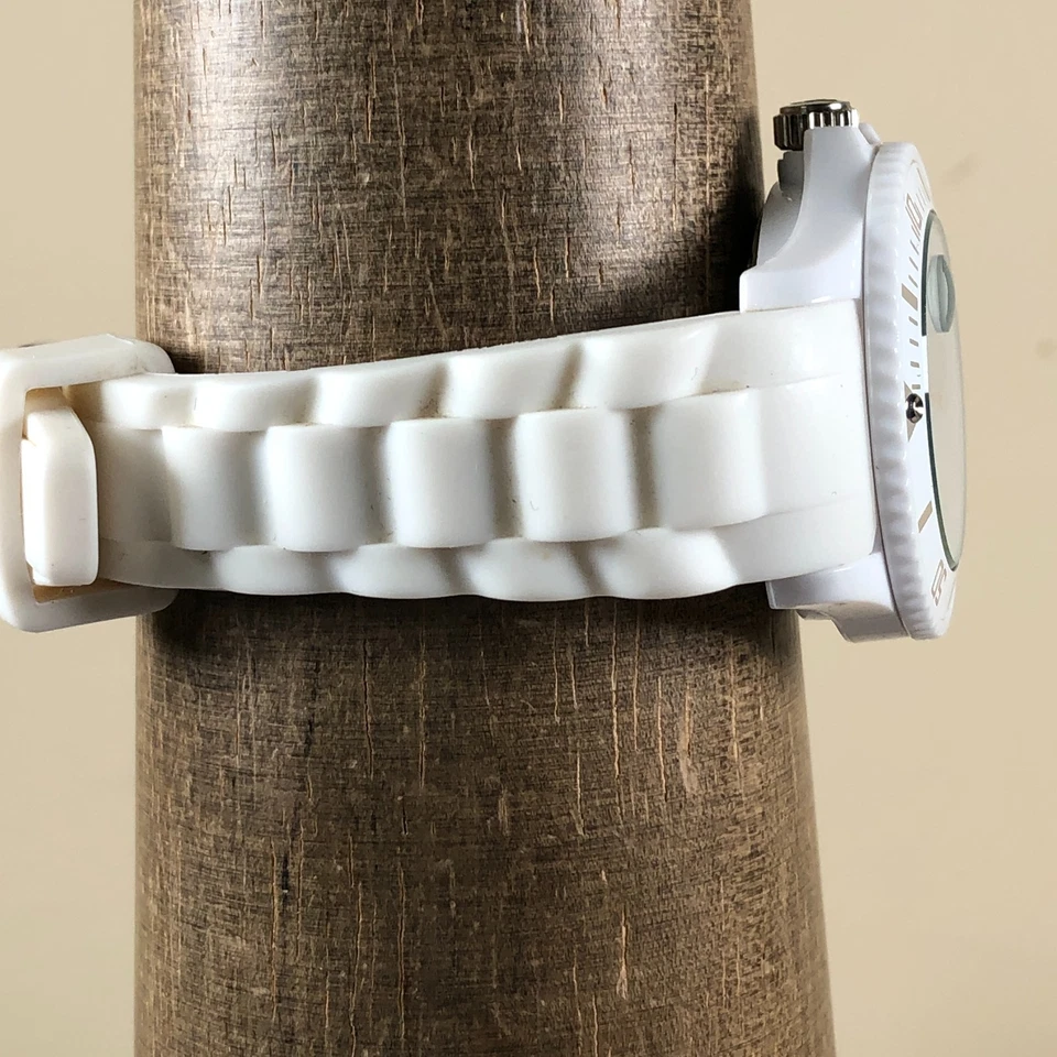 Ice-Watch Women Sport Date White Silicone Band Quartz Analog Watch 6" - Image 3 of 4