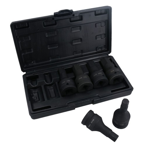 3/4 Zoll Antrieb tief metrisch mm Sechskant-Inbusschlüssel Steckschlüsseleinsätze geschlagen 14-27 mm 6 Stck. - Bild 4 von 5