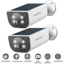 Wansview 2K 3MP Solar Powered Wireless Security Camera WiFi Outdoor Ai Detection