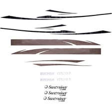 Lowe Boat Graphic Decals 2007542 | Suncruiser Black Brown (Set Of 13)