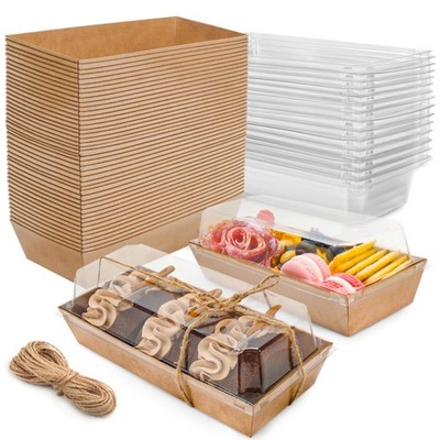 Charcuterie Boxes with Clear Lids Mini Dessert Bakery Boxes Disposable To Go ...