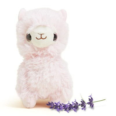 warmies Junior Microwavable & Weighted Stuffed Animals, Pink Llama - Heated S...