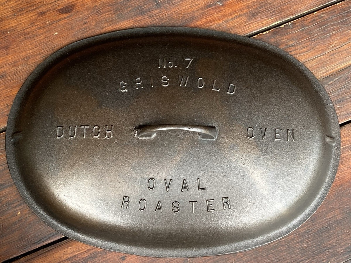 Griswold Cast Iron #7 Fully Marked Oval Roaster | eBay