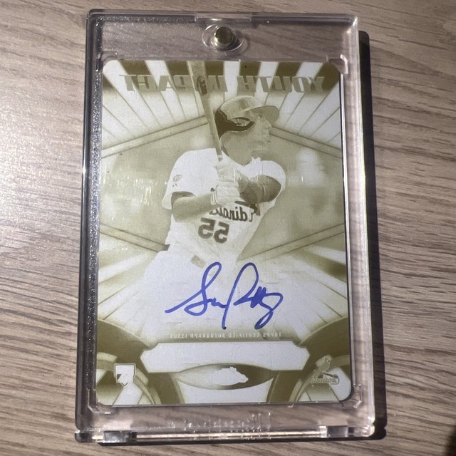 2016 Topps Chrome Baseballkarte gelbe Druckplatte 1/1 Stephen Piscotty