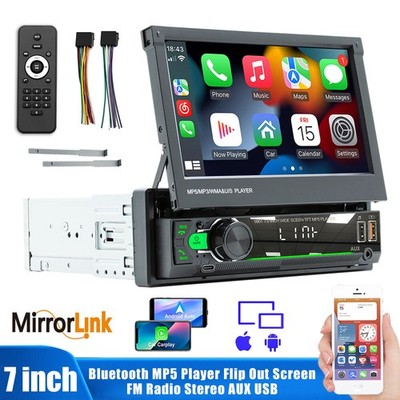 1DIN 7 Zoll ausfahrbares Auto MP5 Player Wireless CarPlay Android Auto UKW-Radio