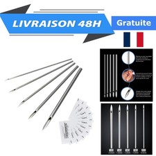 SOTICA 50 Aiguilles de Piercing 12G-20G Acier Chirurgical Stérile Kit