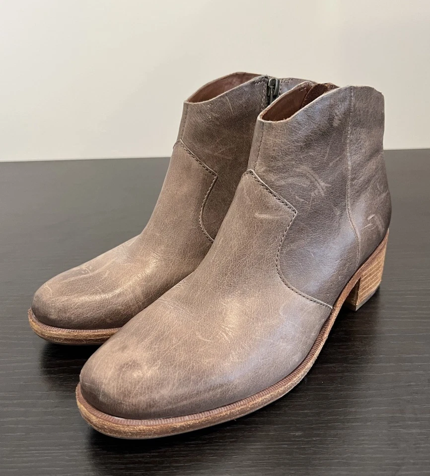 Kork-Ease Casper Mujer’s 7 Beige Cuero Envejecido Chelsea Botines Zapatos Foto 2 de 4