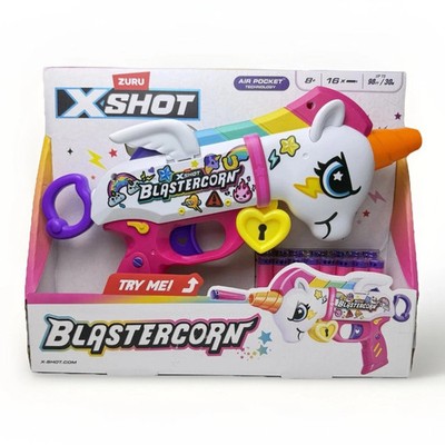 Zuru X-Shot Blastercorn Unicorn Dart Blaster with 16 Foam Darts - NEW - Age 8+