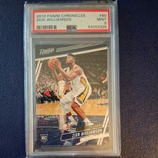 2019 Panini Chronicles Zion Williamson (PSA 9) Collectible Card