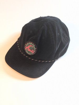 Quiksilver Corduroy Rope Hat Snapback Black Neon Retro Heritage Surf Skate Cap